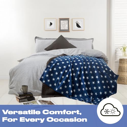 DREAMSCENE Kuscheldecke Flauschig Decke Fleecedecke - Wohndecke Warm Winter Weich, Sofadecke, Decke Couch Blanket, Kuscheldecke Kinder, Wohn- & Kuscheldecken 120x150cm, Sofa überwurfdecke Blau – Bild 5