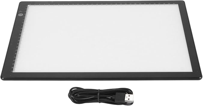 Slide Viewer Lightbox, Ultra Thin Optical Pad Scanner with 3 Brightness Levels for Viewing and Digitizing 35mm Slides and Negative Films Black 13.7 x 9.8 Inches