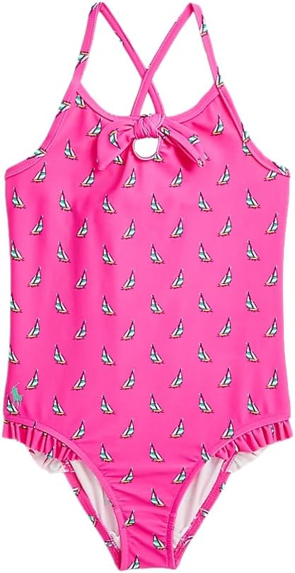Ralph Lauren Polo Girls Sailboat One Piece Swimsuit 4