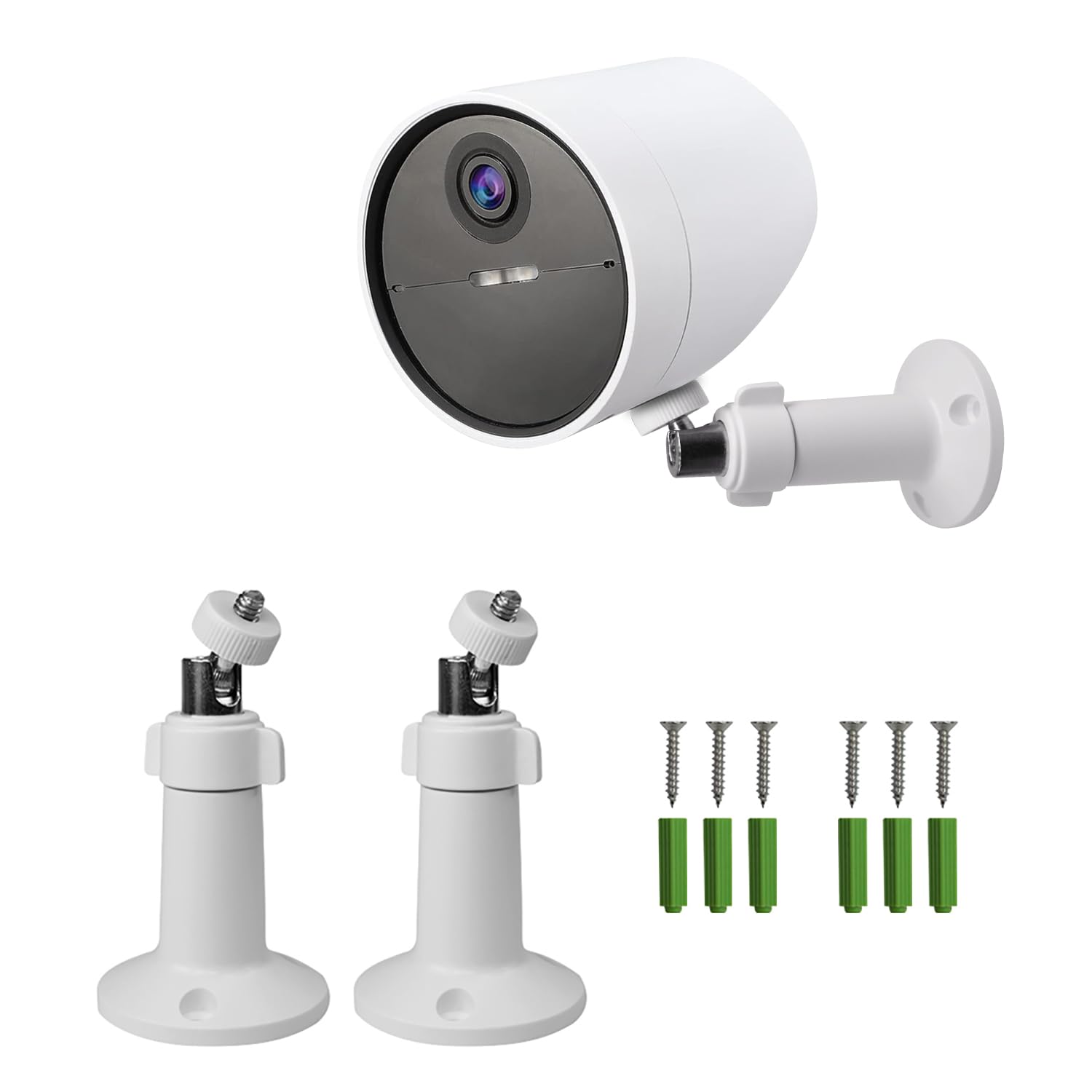 BOYODER 2Pack Adjustable Wall Mount for SimpliSafe Security Camera, 360° Rotation Mount Bracket for SimpliSafe Surveillance Cam, Outdoor Indoor Camera Wall Holder, White(Camera Not Included)
