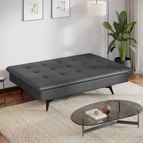 Image of Wakefit Flexia Sofa Cum Bed - Three Seater - Reflection Series Charcoal Grey