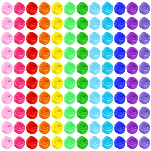 120 Pcs Dance Scarves Bulk 12 Colors Square Juggling Play Silk Scarves 24 x 24 in Colorful Rainbow Chiffon Music Movement Dancing Performance Props Accessories Learning Supplies