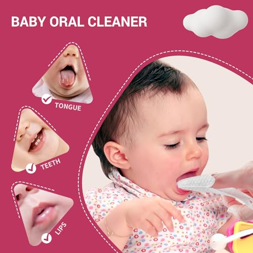 SOFYFINE 60 Counts Baby Tongue Cleaner and Oral Teeth Finger Toothbrush, Mouth and Gum Dry Wipes,for Newborn,0-24 Months Infants,Toddlers - Thumbnail 3