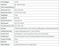 Vista 3 de LEM Molinillo de carne Big Bite #5 e interruptor de pie