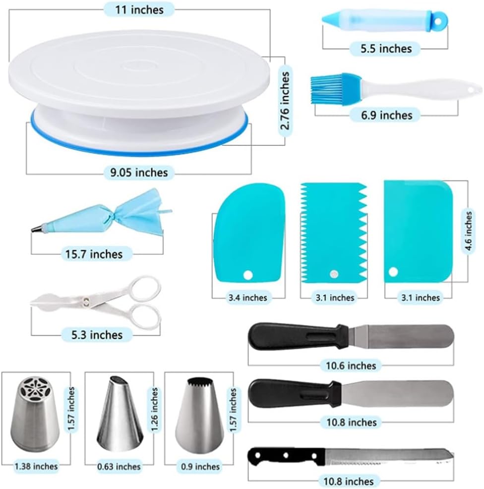 160 Piece Cake Turntable Set Combination Baking Tool