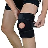 Adjustable Knee Brace Support with Dual Side Stabilizers & Open Patella,EveShine Non-Slip Protective Strap Give You The Support and Compression You Need - Fits Right Leg