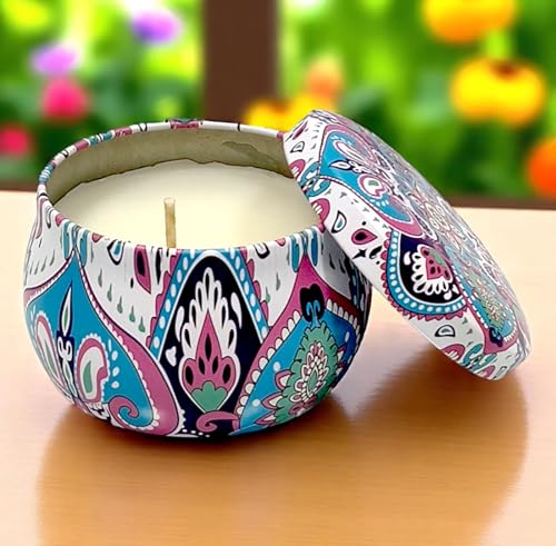Image of Mandala Candle | Handcrafted Scented Wax Jar with Intricate Mandala Design | Spiritual Home Decor & Gift (Soul Spiral Mandala)