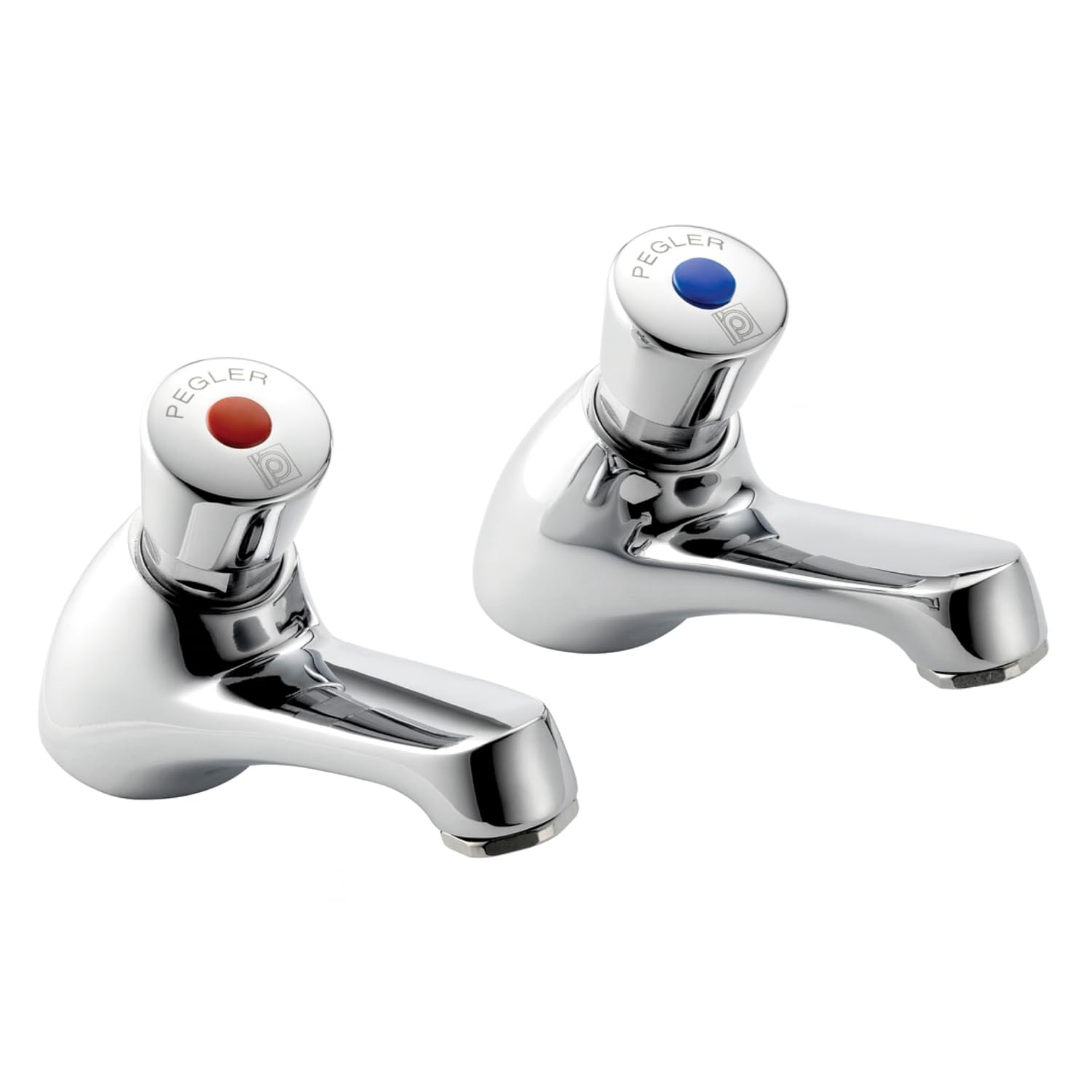 Clever Performa Non Concussive Basin Tap Pair | Chrome-Plated Brass | Timed Flow
