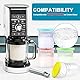 Aischens Eiscremebehälter 24 OZ Passend für Ninja CREAMi Deluxe NC500 NC501EU Eiscrememaschine, 4Pack Wannen Pints Becher mit Deckel und Schaufeln Pint Zubehör