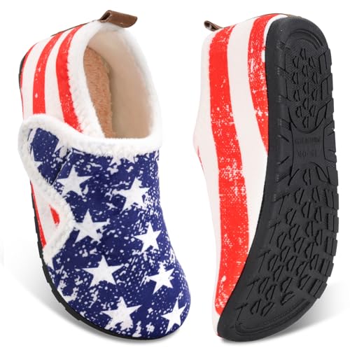 Image of Ibeauti Women Mens House Slippers Lightweight Comfy Barefoot Slipper Socks Rubber Sole House Shoes for Indoor /Outdoor Bedroom Travel