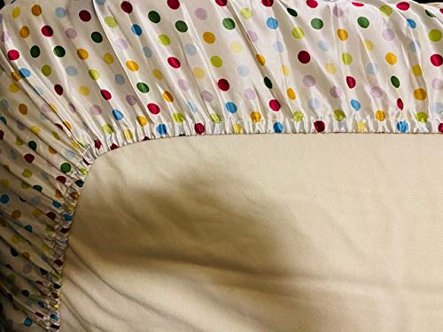 Image of Satin Crib Fitted Sheet for Baby, Girls, Boys, Toddler Bed,daybed to retain Hair Moisture (Polkadots Size 52 x 28 inches)
