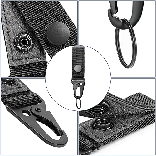 Frtkk Tactical Molle Key Ring Gear Key Keeper Nylon Belt Keychain Molle Webbing Key Clip Buckle For Belts Molle Bags Tactical Backpack Vest (Black - (Pack Of 2)) #TOP4