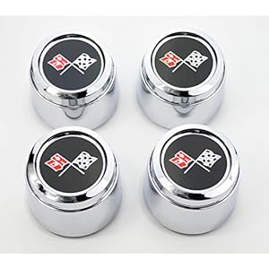 General Motors GM Restoration Set of 4 New Aluminum Wheel Hub Center Caps Replacement for 1978 Chevrolet Chevy Corvette Pace Car 1973-1982