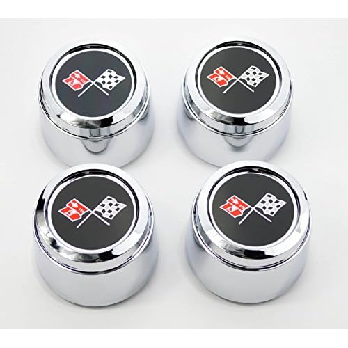 General Motors GM Restoration Set of 4 New Aluminum Wheel Hub Center Caps Replacement for 1978 Chevrolet Chevy Corvette Pace Car 1973-1982
