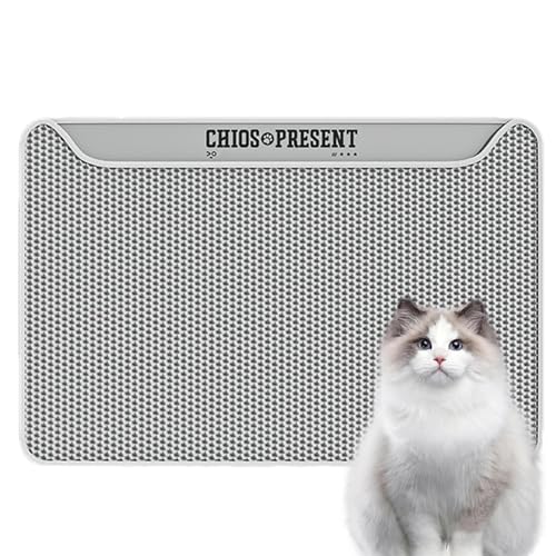Tapis de litière pour chat double couche, solution radicale pour éliminer les grains sur le sol