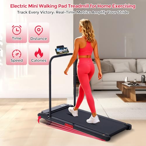 Image of Walking Pad with Handle Bar, 350LBS Electric Treadmill for Home