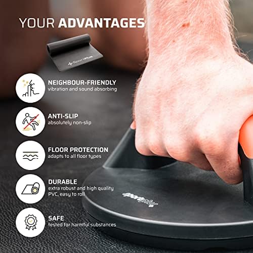 sportplus+ floor mat protection mat for exercise bikes, cross trainers, rowing machines, treadmills tested for harmful substances durable underlay mats in various sizes