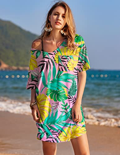 Image of Ekouaer Womens Tshirt Nightgown Cotton V Neck Sleepshirts Comfy Casual Nightshirt for Women