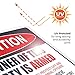 Gun Sign, The Owner Of This Property Is Armed Sign, 10x14 Inches, Rust Free .040 Aluminum, Fade Resistant, Made in USA