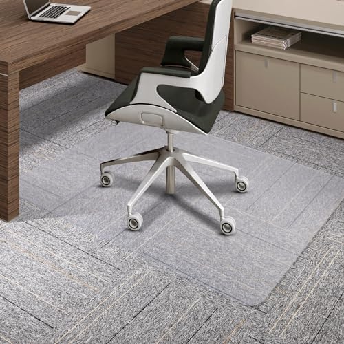 Clear Chair Mat for Carpet, QQpony 46" x 60" Office Chair Mat for Carpeted Floors, Heavy Duty Rolling Floor Protector Computer Desk Mat with Grips, Vinyl Floor Mat for Home Office (Clear) by QQpony - Image 8