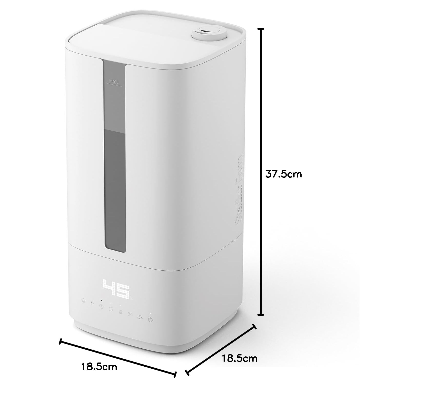 Stadler Form umidificatore Oliver, stanze fino a 60 m², silenzioso, piccolo, potente, umidificatore per ambienti, 6 modalità, modalità automatica, LED spento, nebbia priva di batteri, bianco