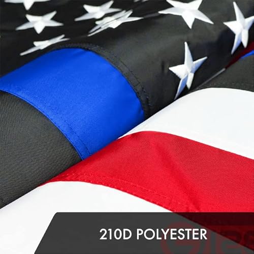 G128 Blue Lives Matter Flag | 3X5 Ft | Toughweave Series Embroidered 210D Polyester | Duty And Honor Flag, Embroidered Design, Indoor/Outdoor, Vibrant Colors, Brass Grommets #TOP3