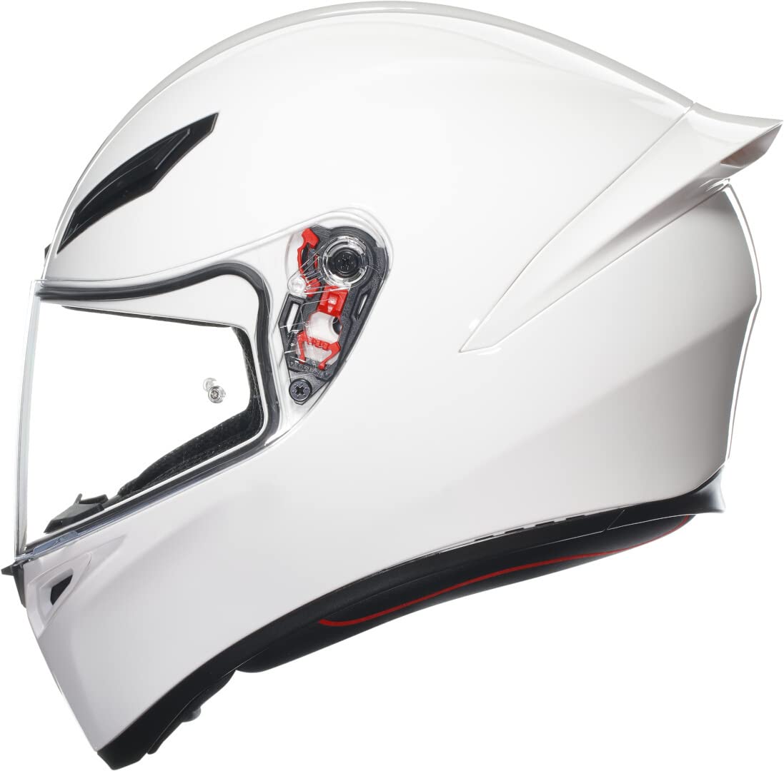 AGV - K1 S ECE 22-06, Casco Moto Integral Hombre ECE, con Aleron Aerodinámico, Ventilaciones y Visera Resistente a Arañazos, Campo de Visión de 190°, Intercomunicador Casco Moto