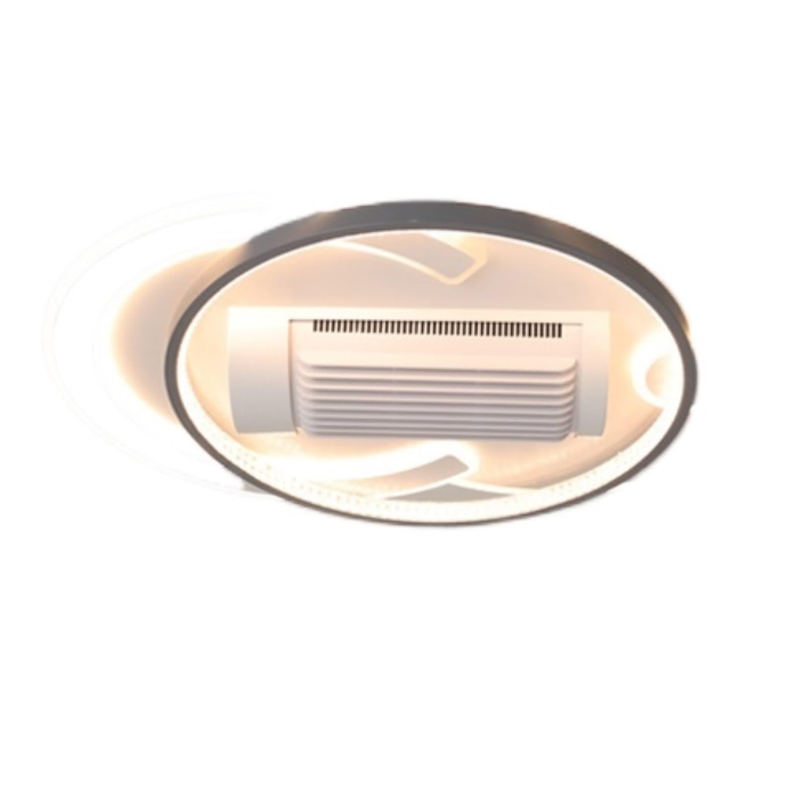ERETYRET Leafless Fan Light Living Room Dining Bedroom Silent Ceiling Whole House Smart Tmall Elf Quiet Cooling(48w Round)