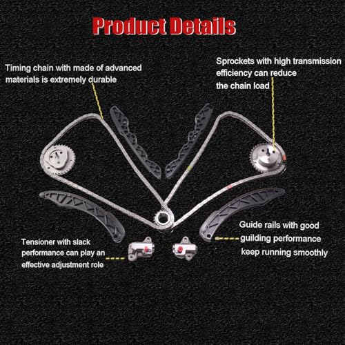 Image of AUCERAMIC Engine Timing Chain Kit W /Sprocket & Tensioner Fit for Subaru