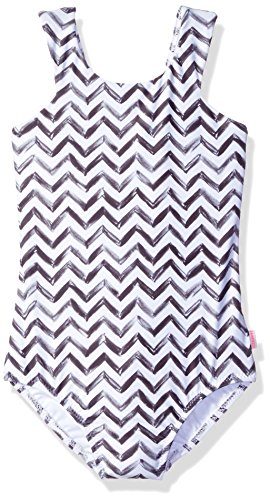 Seafolly Camiseta subtropical para niña, Negro/Blanco, 14