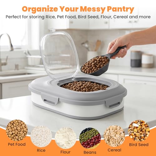 28 Lbs Dog Food Storage Container, Collapsible Cat Food Container - Image 5