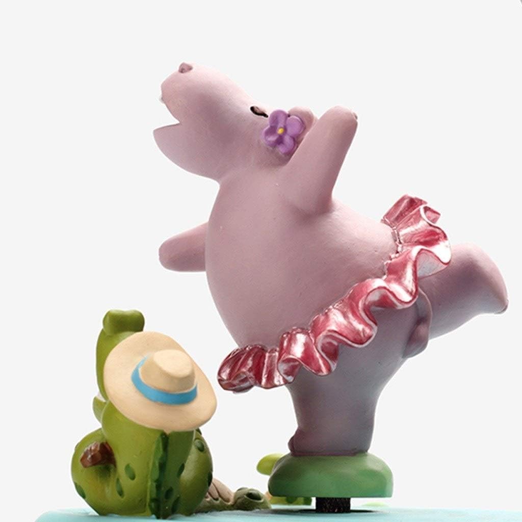 Music Box Cute Hippo Model Music Box,(Can't Help Falling in Love Tune),Wind Up Musical Box,Home Decorations,Romantic Birthday Gift Octave Music Box