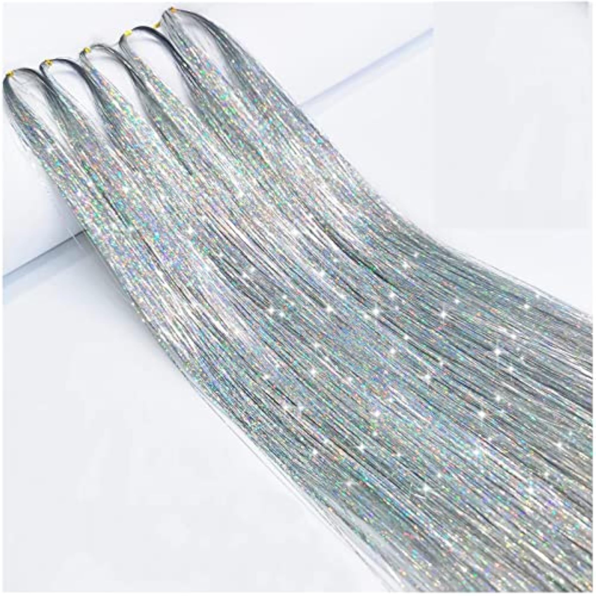 Glitter Tinsel Hair Extensions for Party Highlights