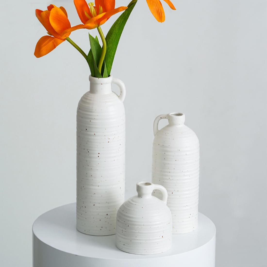 Set Di 3 Vasi In Ceramica Moderni - Decorazione Per Casa Minimalista