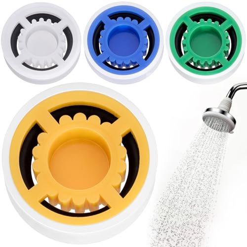 BEIQIYA 4pcs Shower Flow Reducer Limiter, GPM 1.5/1.8/2.0/2.5, Shower Head Water Saver Adapter Set...