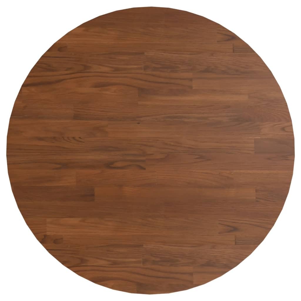 Refined Tablero de Mesa Redonda Madera de Roble marrón Oscuro Ø60x1,5cm