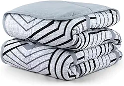 Edredom Malha 100% Algodão Dupla Face Solteiro, Queen e King. (Cinza, Queen)