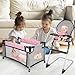 deAO Baby Doll Accessories Baby Doll Playset Furniture Set Baby Doll Crib High Chair Diaper Bag Nursery Playset Pretend Play Role Play Set Christmas Birthday Gifts for Kids Girls Boys