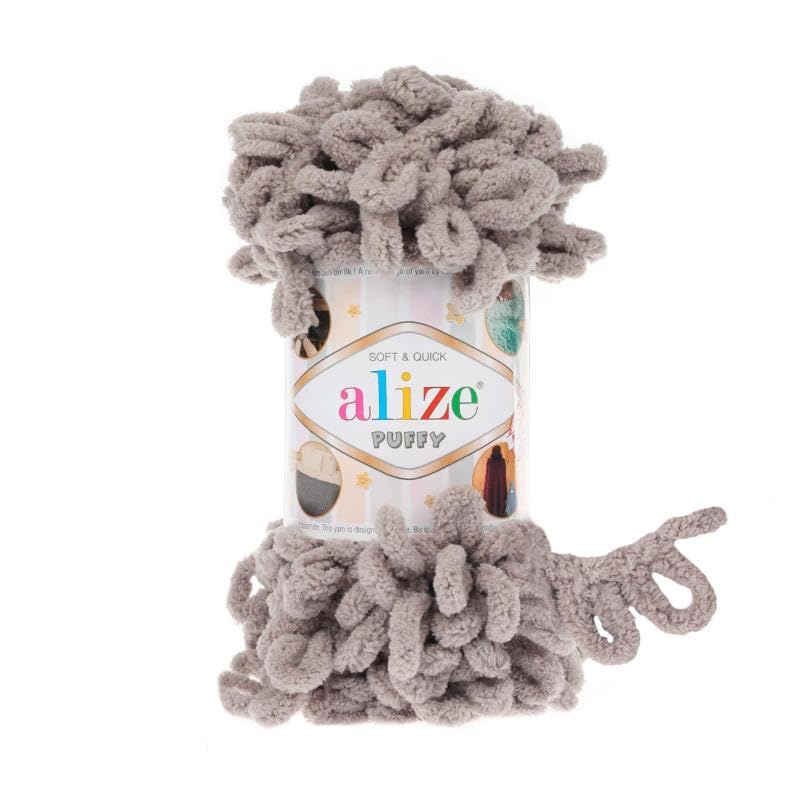Alize Puffy Baby Big Loop Blanket Yarn 100% Micropolyester Soft Wool Each Ball 100g 9m - 747 Beige