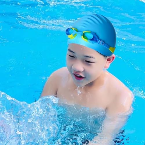 Image of Kids 6-in-1 Water Activity Kit with Trunks, Silicone Cap, Anti-Fog Goggles, Swim Tube, Nose Clip & Earplugs -Swim Set for Boys Pool, Beach