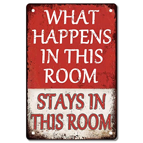 Funny Room Metal Signs Dorm Door Tin Sign Decorations For Bedroom Door...