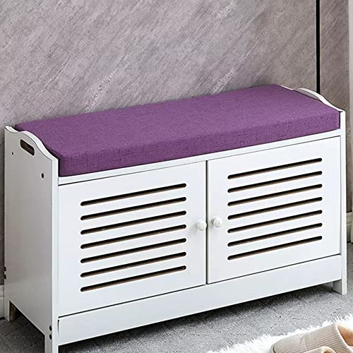 Cojín de espuma antideslizante lavable de alta elasticidad para banco de cocina, jardín, bahía o columpio, suave, largo, para interiores y exteriores, 160 x 30 x 5 cm, color morado