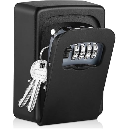 Key Lock Box Wall Mounted, 4 Digit Combination
