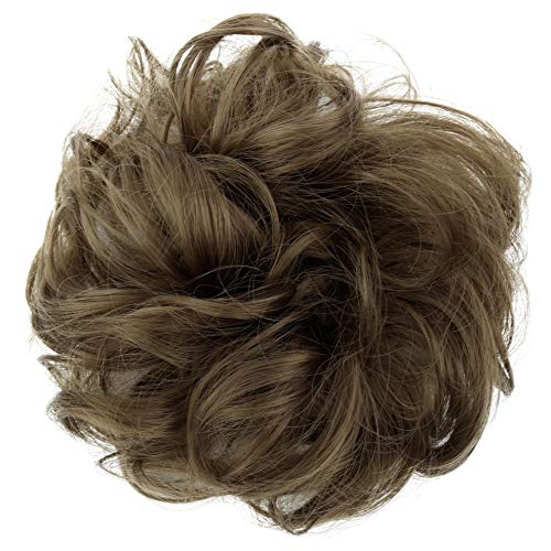 PRETTYSHOP Scrunchy Bun Up Do Hair piece Hair Ribbon Ponytail Extensions Wavy Messy light brown # 12 G8A