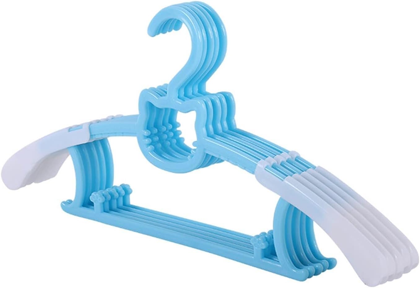 Large Adjustable Children’s Plastic Hangers, Space-Saving Lightweight Hangers with Anti-Slip Design, for Coats, Shirts, Pants Clothes (C 20pcs)(35pcs)
