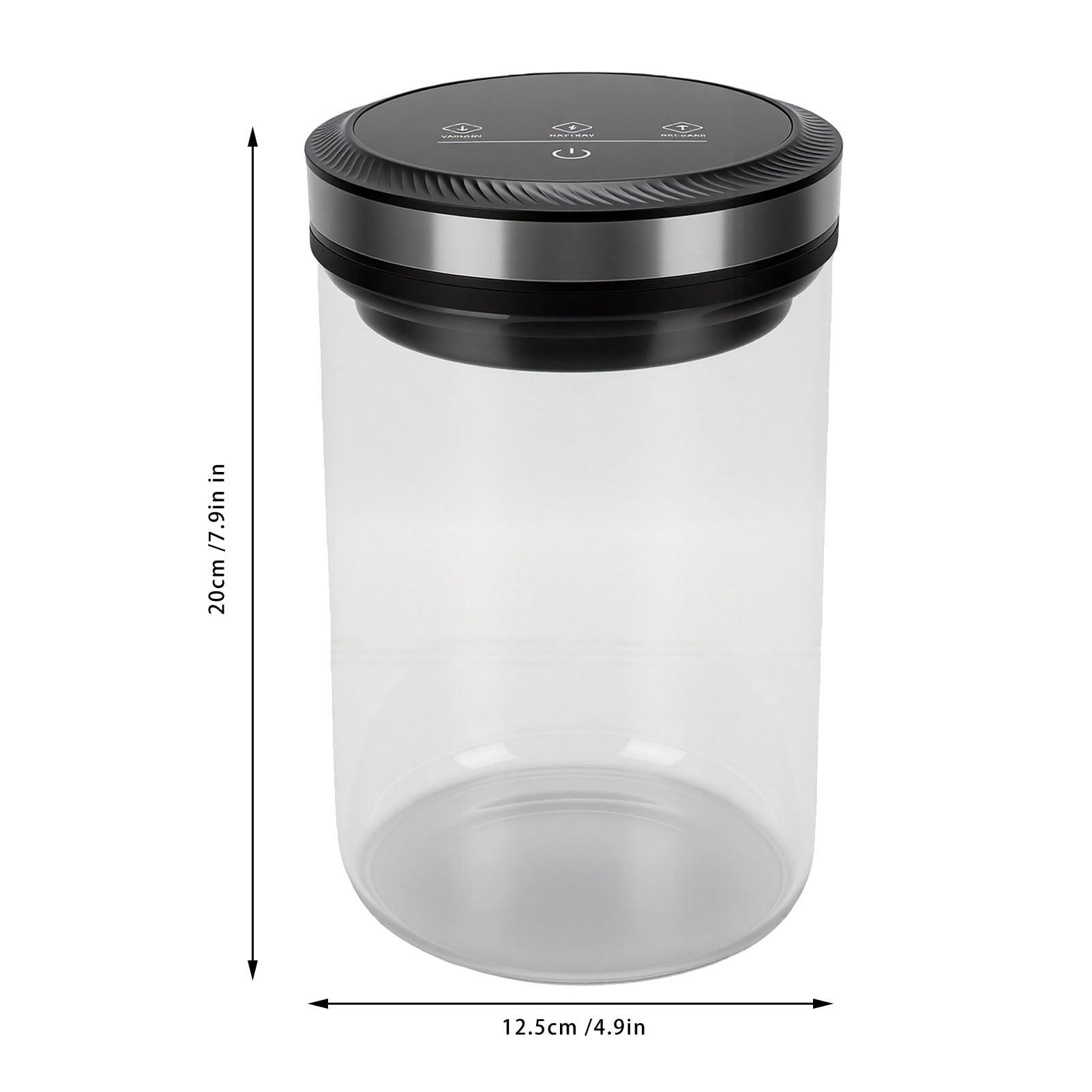 Automatischer Vakuum-Kaffeekanister, Digitaler Bildschirm, Luftdicht Verschlossener Deckel, Glas-Lebensmittelaufbewahrungsbehälter mit Präziser Vakuumzeit für Kaffeebohne