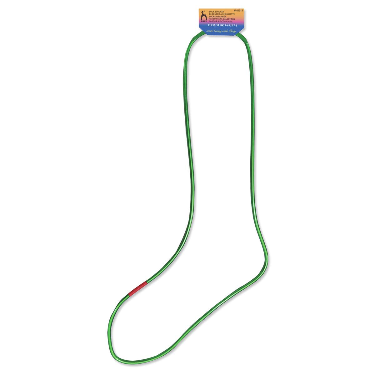 Pony Sock Blockers: Anodised Aluminium: for Sizes 38-39: Green: Pack of 1 Woolly Hugs, UK 5-6