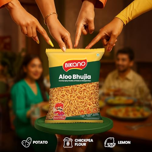 Image of Bikano Aloo Bhujia | 200g | Crunchy and Spicy Aloo Bhujia Snack | Perfect Tea-Time Namkeen