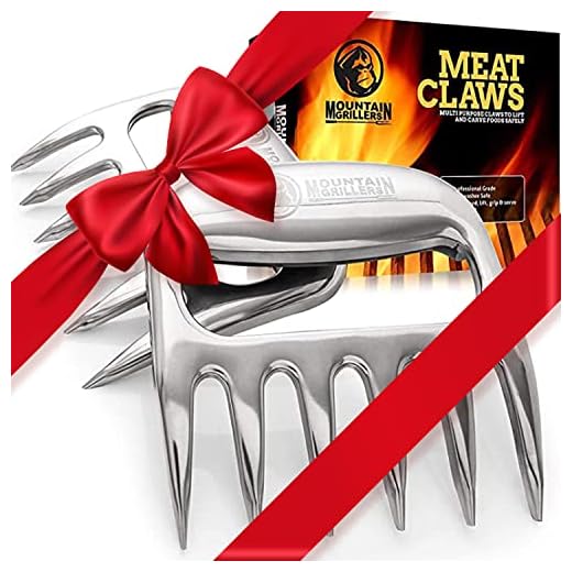 Meat Claws Meat Shredder for BBQ - Perfectly Shredded Meat, These Are The Meat Claws You Need - Best Pulled Pork Shredder Claw x 2 For Barbecue, Smoker, Grill (Stainless Steel)