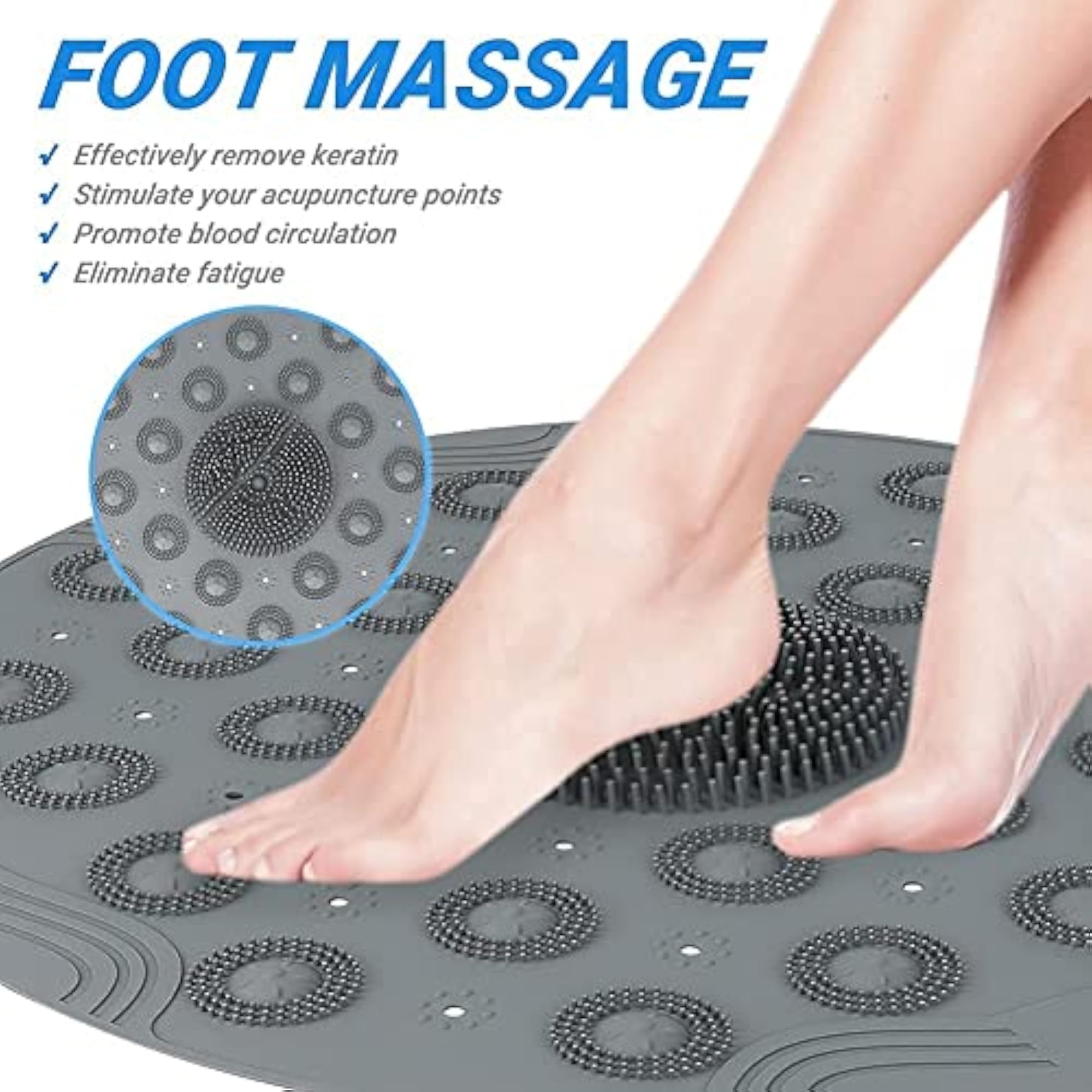 Round Silicone Bathroom Mat for Comfort and Style